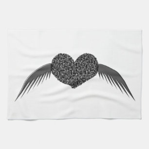Gothique aimer coeur serviette de cuisine