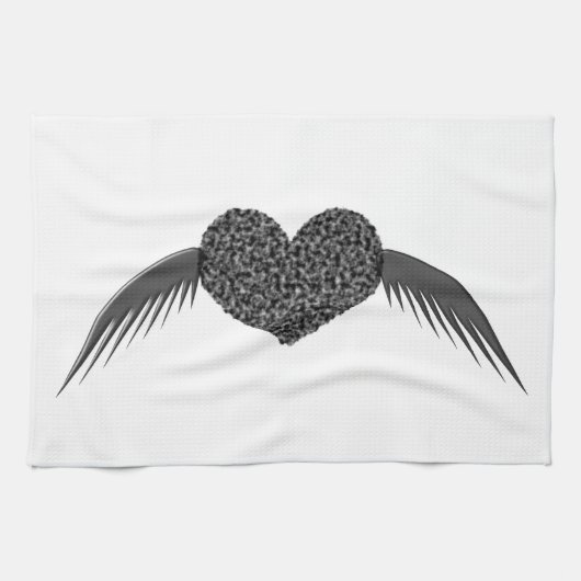 Gothique aimer coeur serviette de cuisine (Horizontal)