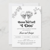 Gothique Amour Halloween Couples Douche Invitation (Devant)