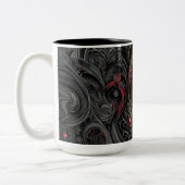 Gothique Arché Design Café Mug - Noir et Rouge Ar (Gauche)