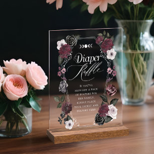 Gothique Black Aquarelle Florales Déchets Raffle