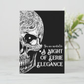 Gothique Crâne Cocktail & Costume Invitation (Debout devant)