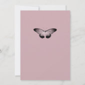 Gothique Crâne Floral Douche nuptiale Invitation (Dos)