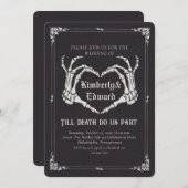 Gothique Crâne Hallomariage Faire-part de mariage  (Devant / Derrière)