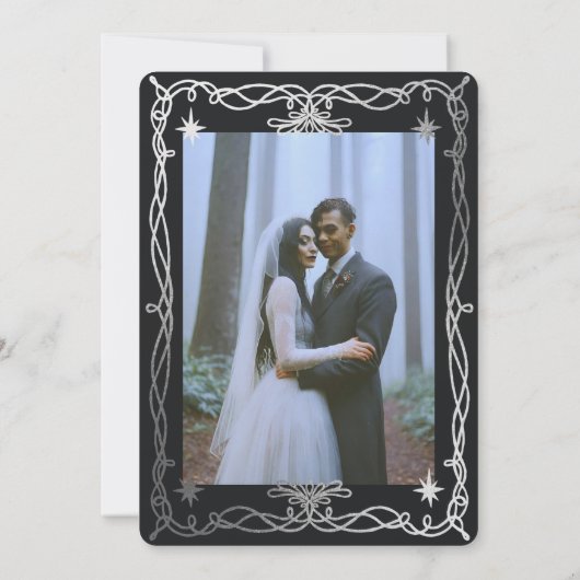 Gothique Crâne Hallomariage Faire-part de mariage  (Dos)