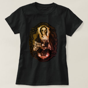 Gothique Crâne Lady T-shirt chaud