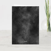 Gothique Damask Black Christmas Tree Carte de vaca (Dos)