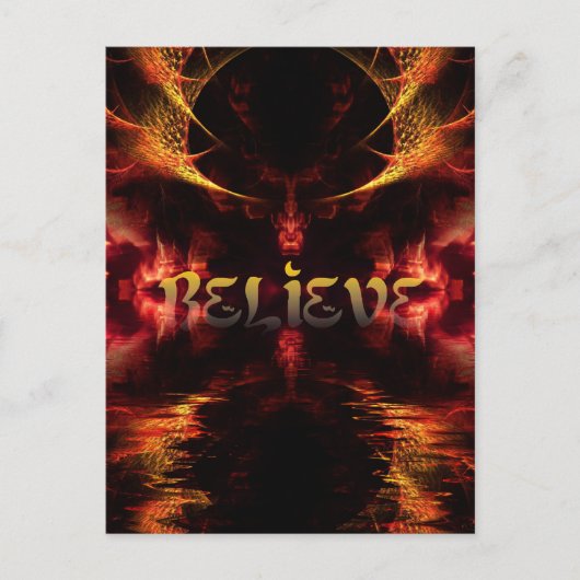 Gothique Dark Art Croire Affirmation Carte Postale (Devant)
