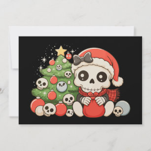 Gothique de Noël Mignon Crâne de Squelette Vacance