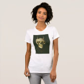 Gothique Diable Crâne Dames Détruite T-shirt (Devant entier)