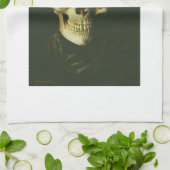 Gothique diable crâne serviette de cuisine (Plié)