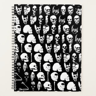 Gothique Éffrayant Skuls Spiral Planner