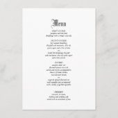 Gothique Élégant Dîner De Mariage Menu (Devant)