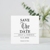 Gothique Enregistrer La Date Mariage Carte Faire-p (Debout devant)