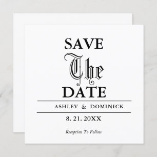 Gothique Enregistrer La Date Mariage Carte Faire-p