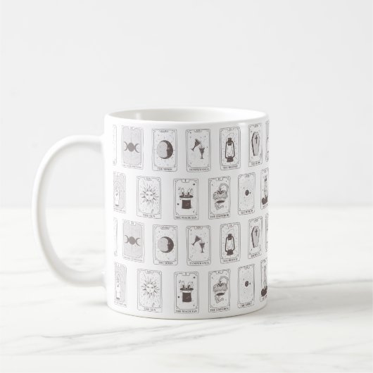 Gothique esthétique carte Tarot Mug (Gauche)