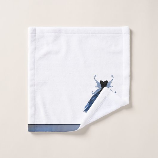 Gothique Fairy Navy Gown | Fleur bleue de Cobalt p (Gant de toilette)