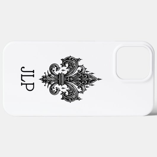 Gothique Fleur-de-lis coque iphone (Verso (horizontal))