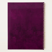 Gothique Floral Crâne Magenta Personnalisé Monogra (Dos)