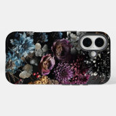 Gothique Floral iPhone 16 Coque (Verso (horizontal))