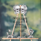 Gothique Floral Skuls Mariage Bienvenue (Neutre)