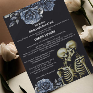 Gothique foncé Halloween Couple Douche Invitation