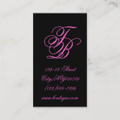 gothique Fuschia Grunge tatoueur Carte de visite (Dos)