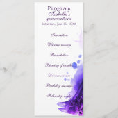 Gothique Glam Quince programme violet Quinceañera (Devant)