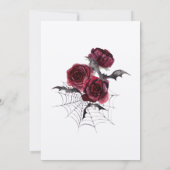 Gothique Goth Dark Bats Faire-part de mariage (Dos)