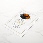 Gothique Grunge Floral Mariage Foil Invitation (Rotation)