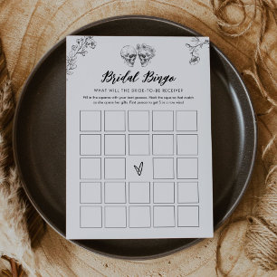 Gothique Halloween Fête des mariées Bingo Carte de
