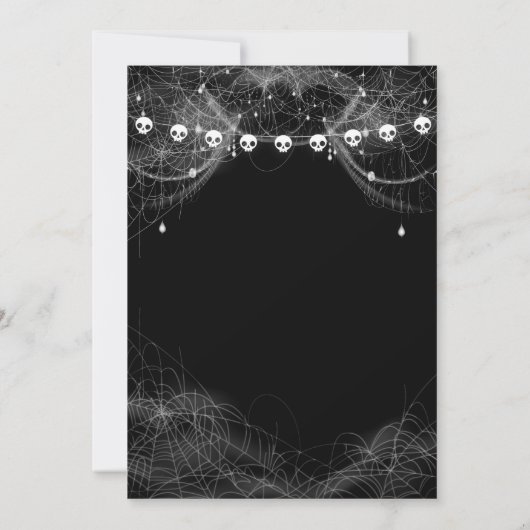 Gothique Halloween Nuptiale Douche Invitation (Dos)