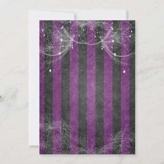 Gothique Halloween Nuptiale Douche Invitation (Dos)