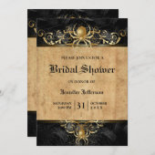 Gothique Halloween Nuptiale Douche Invitation (Devant / Derrière)