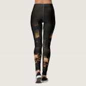 Gothique Halloween Skulls Cimetière Leggings (Dos)