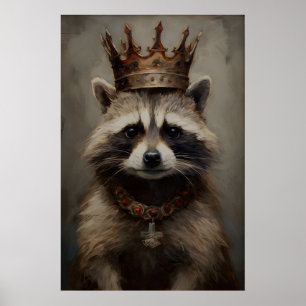 Gothique Koning Wasbeer Vintage Poster, Kunstposte Poster