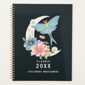 Gothique Luna Moth Floral Moon Nom personnalisé (Devant)