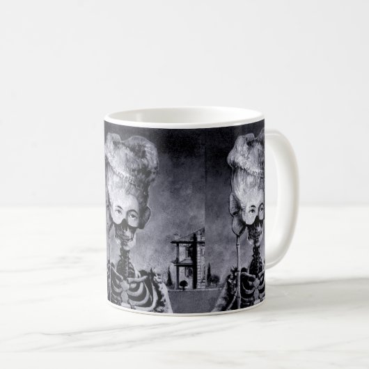 Gothique Masqué Squelette Mug (Devant droit)