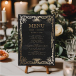 Gothique Médiéval Gold Ivy Menu Mariage<br><div class="desc">Gothique Médiéval Gold Ivy Menu Mariage</div>