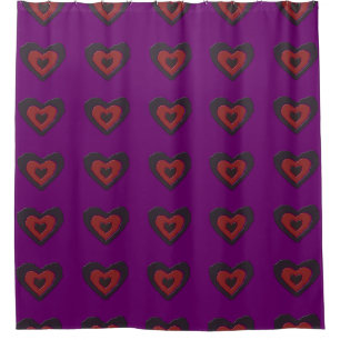 Gothique Melting Amour Coeur Douche Rideau