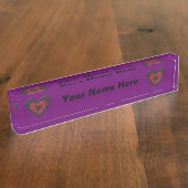 Gothique Melting Love Heart Custom Desk Plaque (Taille)