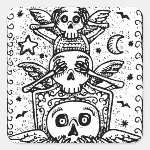 GOTHIQUE NE VOYEZ AUCUN MAL, STICKERS DE CEMETERY