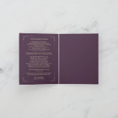 Gothique Noir Pourpre Rose crânes Faire-part de ma (Intérieur)