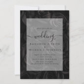 Gothique Noir Rose Goth Wedding Invitation (Devant)