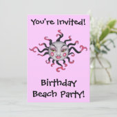 Gothique Noir Rose Sun Goddess Invitations (Debout devant)