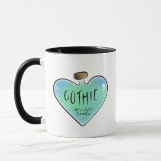 Gothique ou Go Home Mug (bleu/Turquoise)