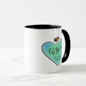 Gothique ou Go Home Mug (bleu/Turquoise) (Devant droit)