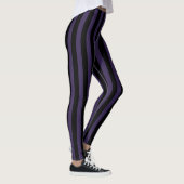 Gothique outcast, violet et bande noire Leggings (Droite)
