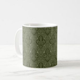 Gothique Renaissance Ogee, Olive Green Coffee Mug