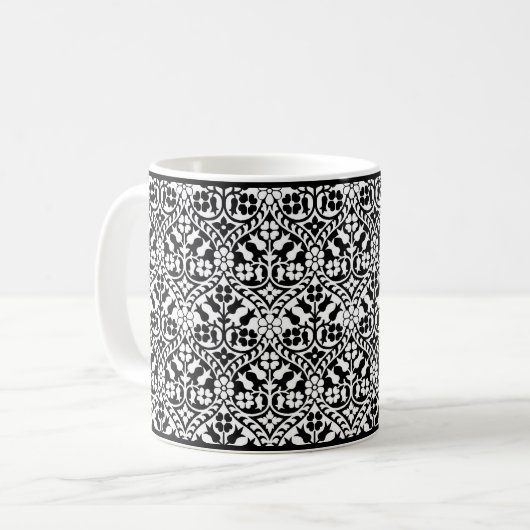 Gothique Revival Floral Café Mug (Devant gauche)